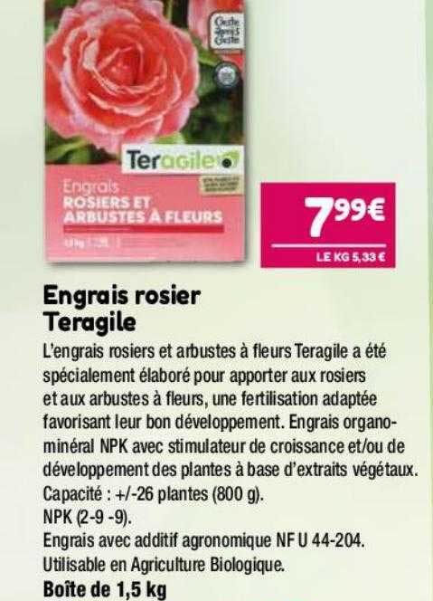 engrais rosier teragile