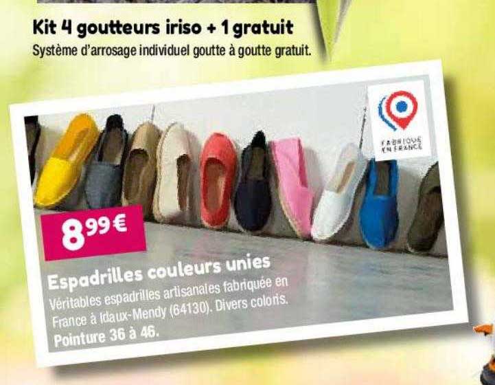 espadrilles couleurs unies