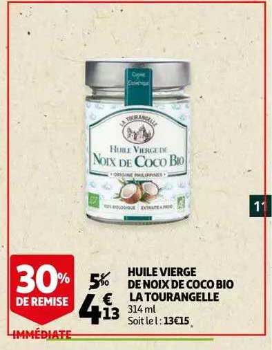 huile vierge de noix de coco bio la tourangelle