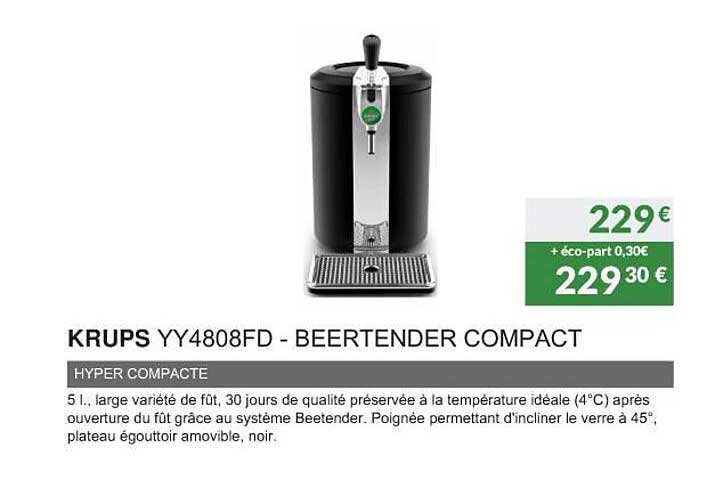 Krups Yy4808fd - Beertender Compact