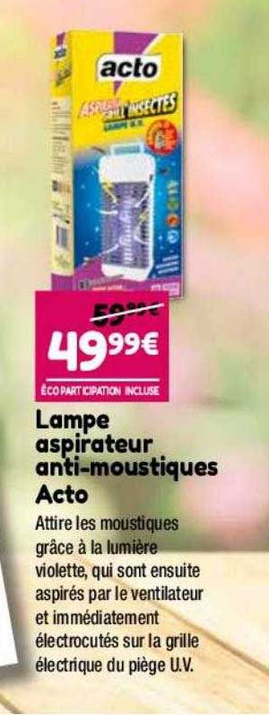 lampe aspirateur anti-moustiques acto