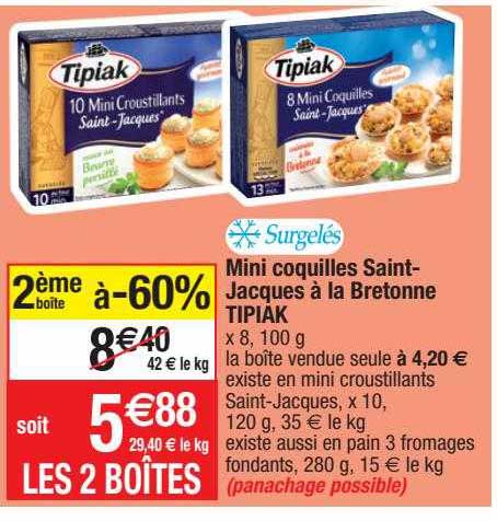 mini coquilles saint-jacques à la bretonne tipiak