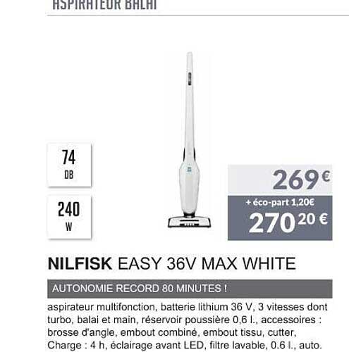 nilfisk easy 36v max white