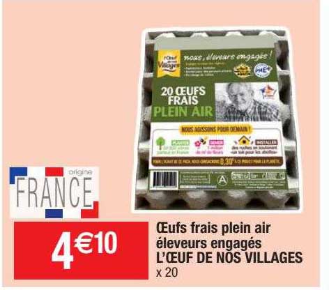 oeufs frais plein air éleveurs engagés l'œuf de nos villages
