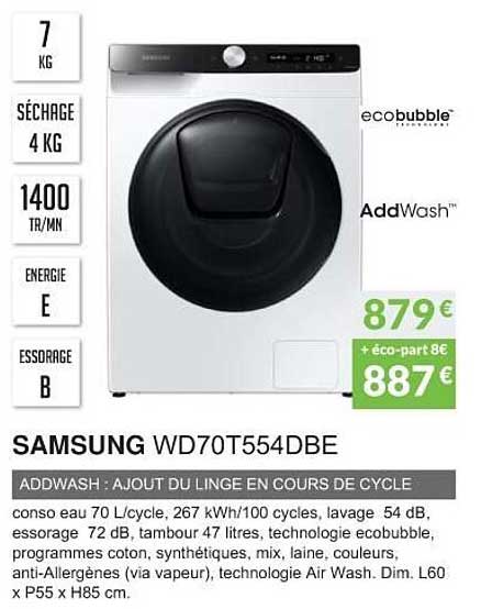samsung wd70t554dbe