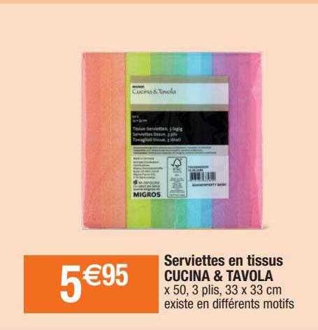 serviettes en tissus cucina & tavola