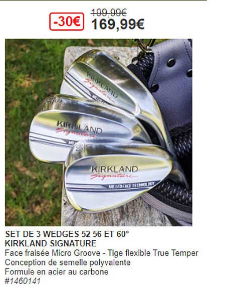 Set De 3 Wedges 52 56 Et 60° Kirkland Signature