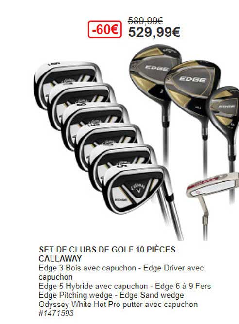 Set De Clubs De Golf 10 Pièces Callaway