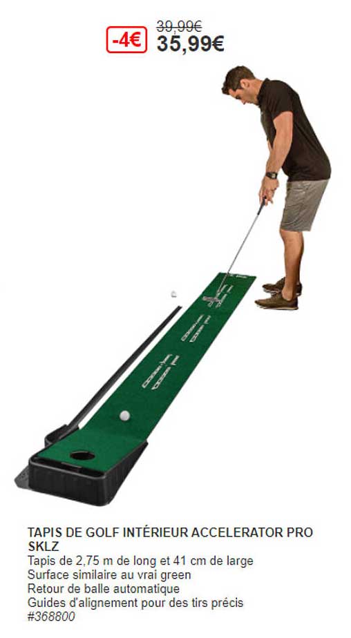 tapis de golf intérieur accelerator pro sklz