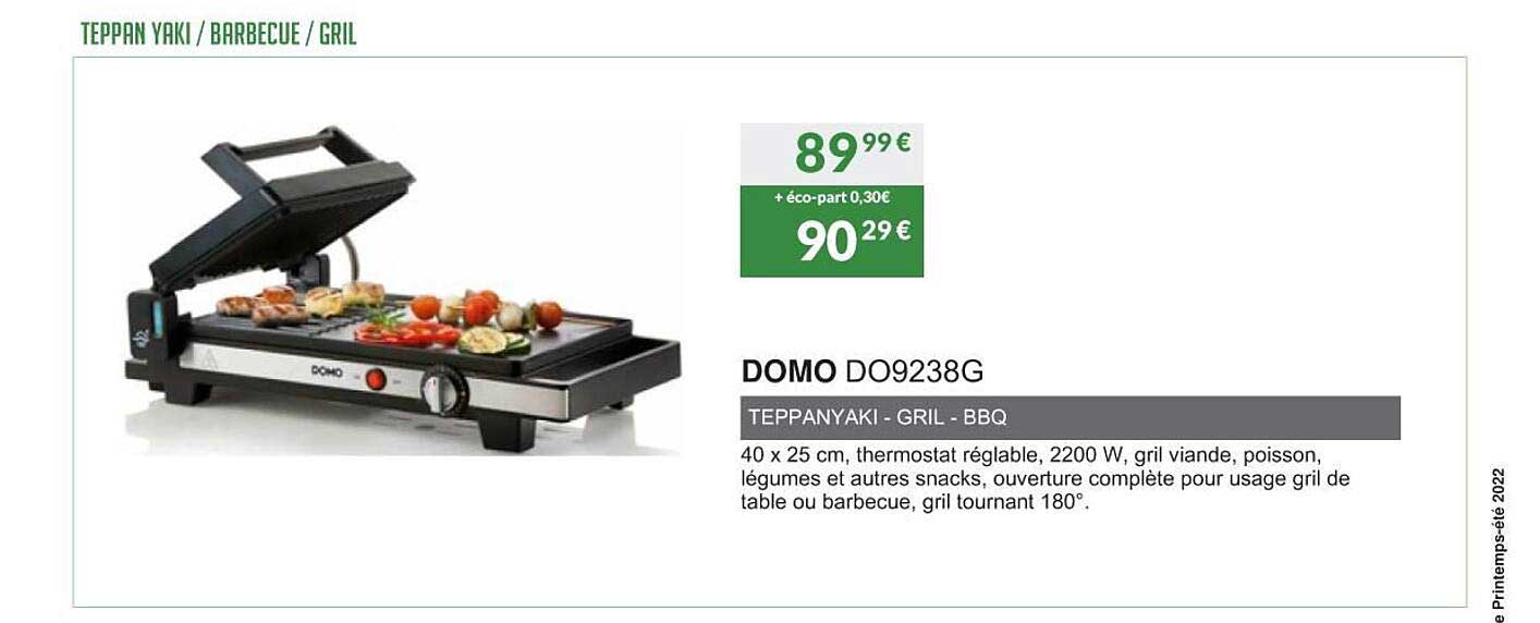 Teppan - Barbecue - Gril Domo Do9238g