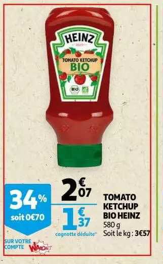 tomato ketchup bio heinz