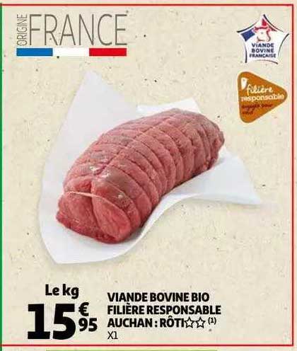 viande bovine bio filière responsable aucha : rôti**