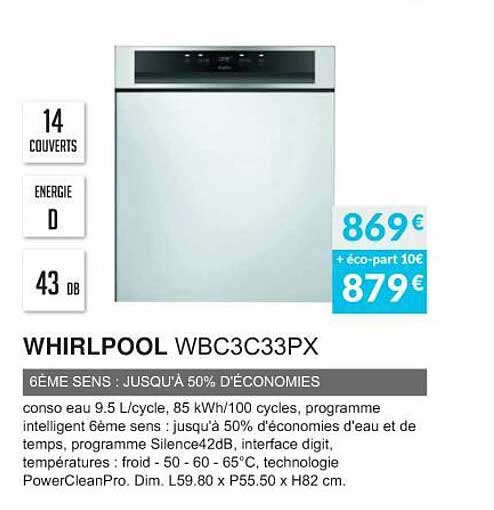 Whirlpool Wbc3c33px