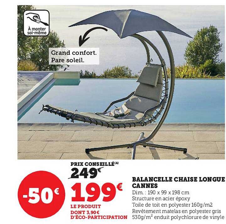 balancelle chaise longue cannes