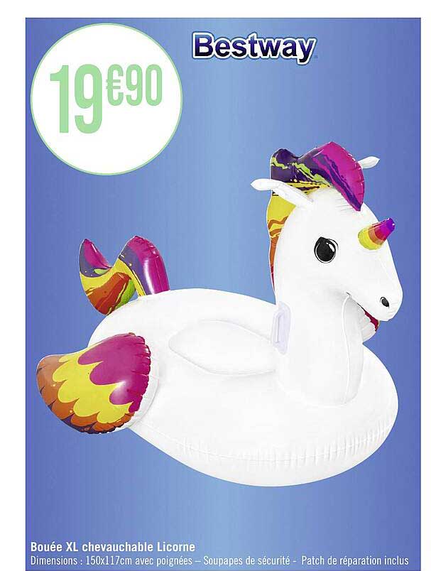 bouée xl chevauchable licorne bestway