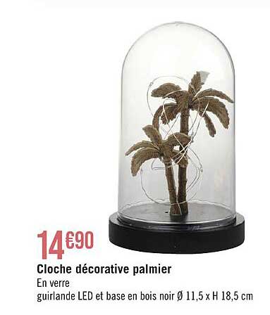 cloche décorative palmier