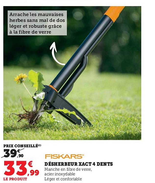 désherbeur xact 4 dents fiskars