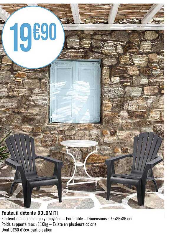 fauteuil détente dolomiti