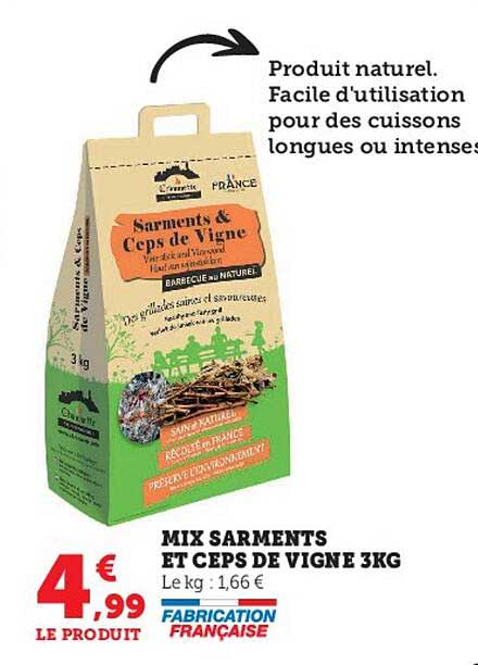 mix sarments et ceps de vigne 3 kg
