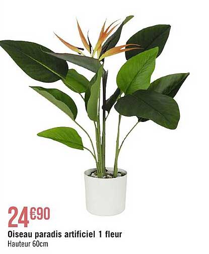 oiseau paradis artificiel 1 fleur