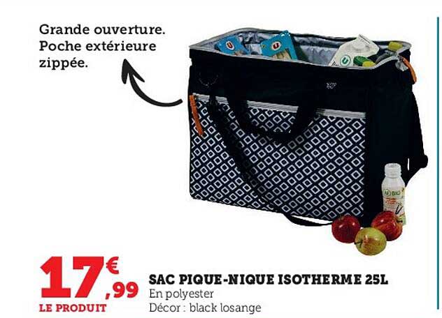 sac pique-nique isotherme 25l