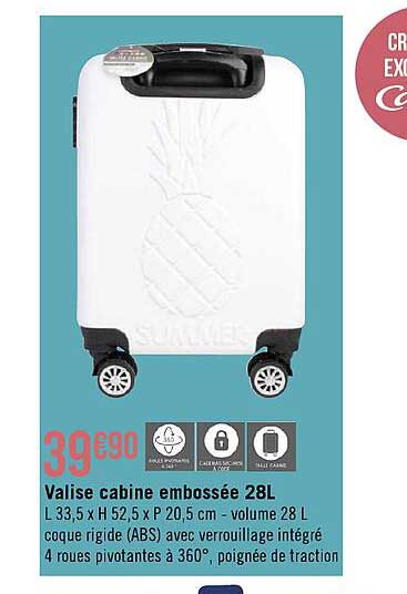 Valise Cabine Embossée 28l