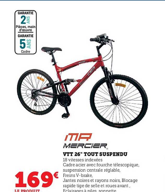 vtt 26" tout suspendu mr mercier