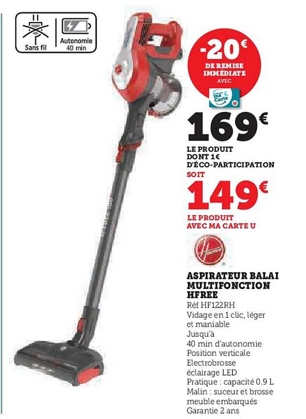 aspirateur balai multifonction hfree hoover