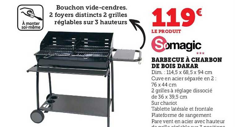 barbecue à charbon de bois dakar somagic