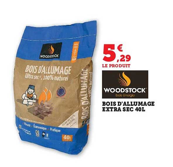 Bois D'allumage Extra Sec 40l Woodstock