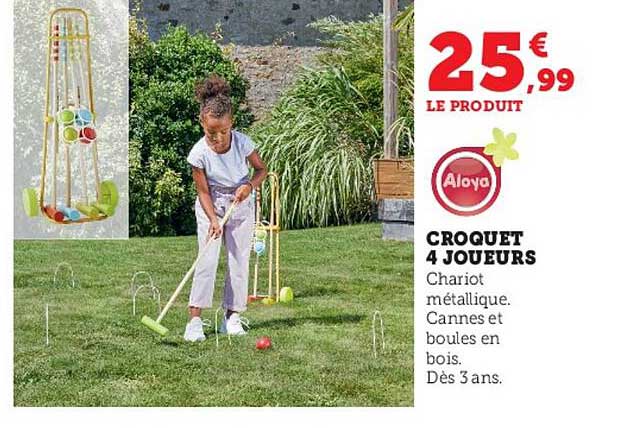 croquet 4 joueurs aloya