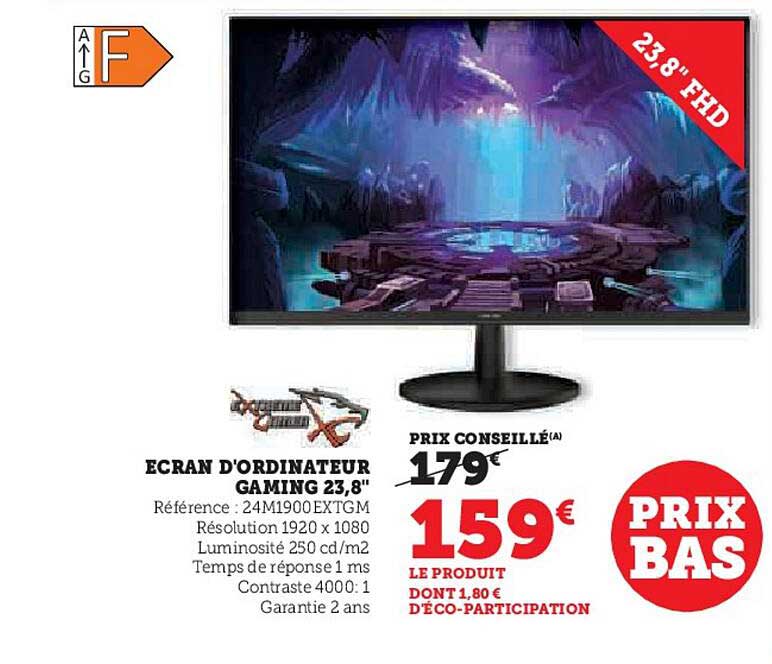 écran d'ordinateur gaming 23,8"