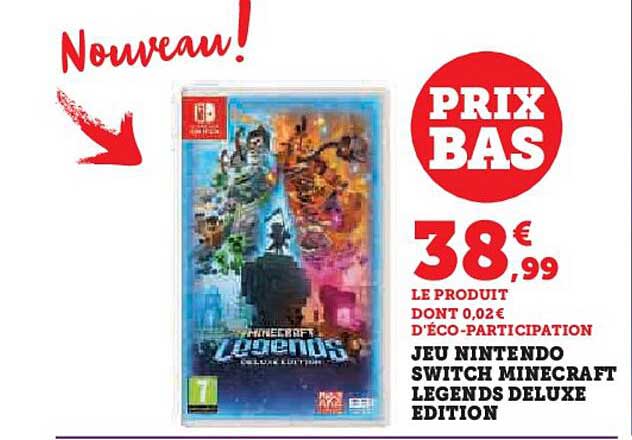 jeu nintendo switch minecraft legends deluxe édition