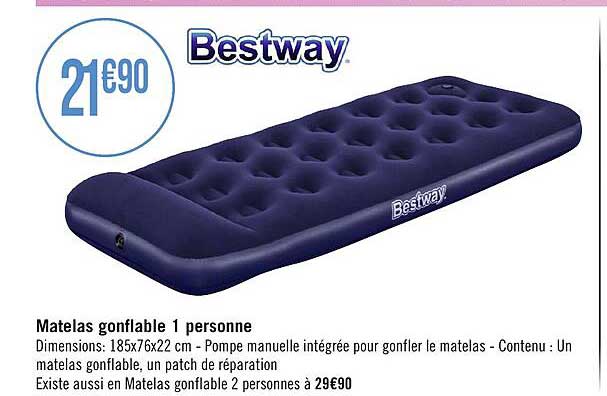 matelas gonflable 1 personne bestway