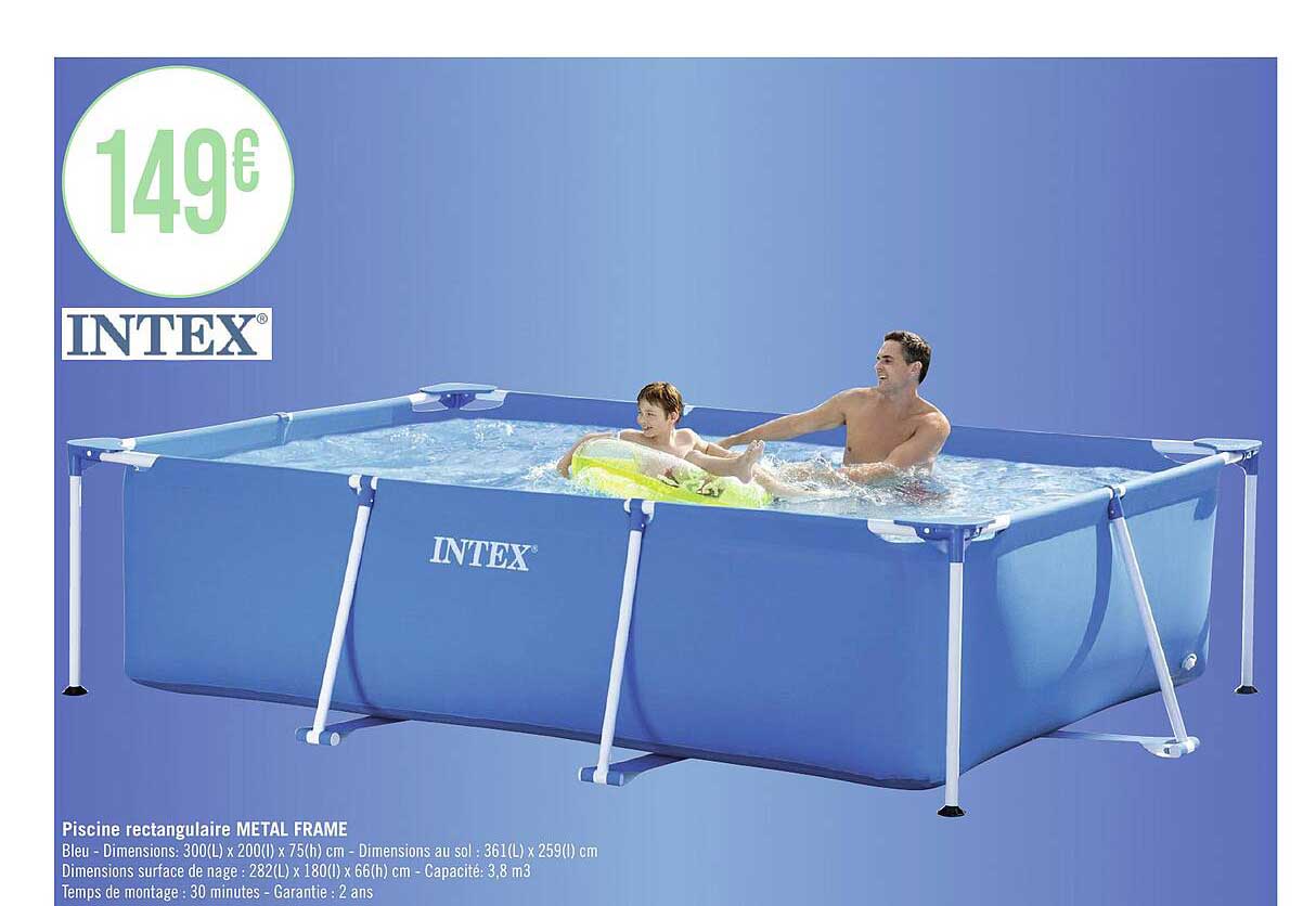 piscine rectangulaire métal frame intex