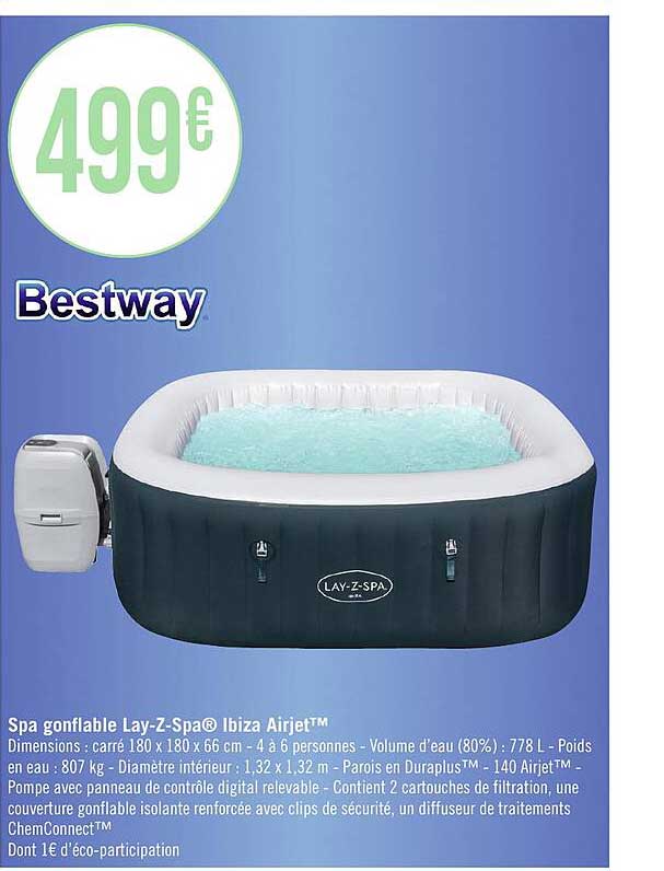 spa gonflable lay-z-spa ibiza airjet bestway