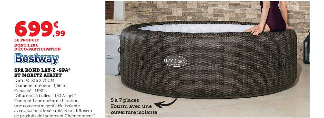 spa rond lay-z-spa st moritz airjet bestway