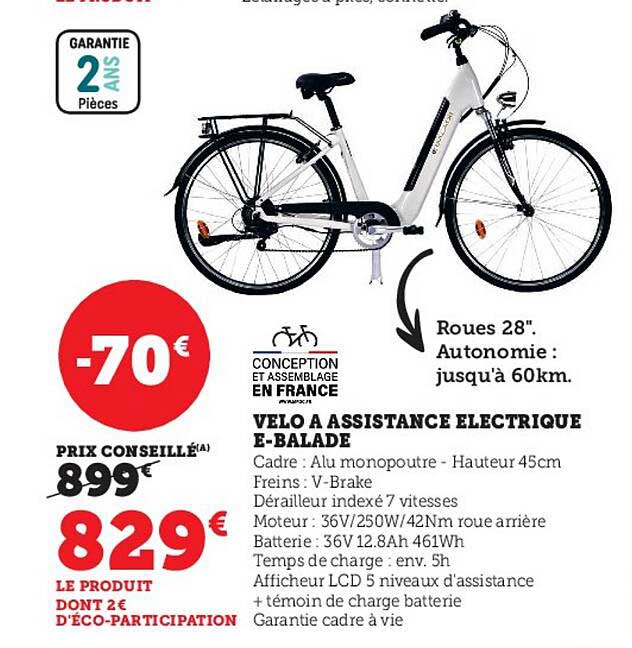 vélo à assistance électrique e-balade