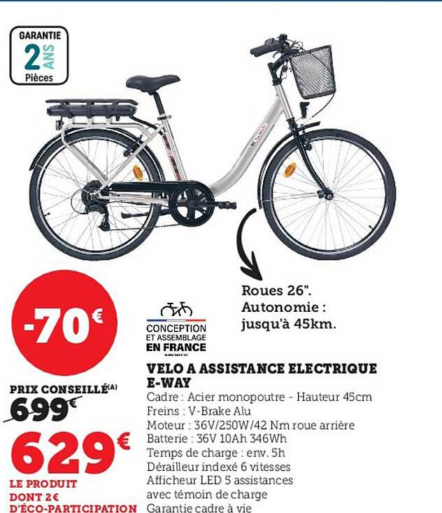 vélo à assistance électrique e-way