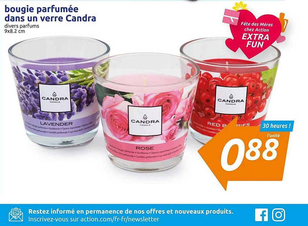 bougie parfumée dans un verre candra