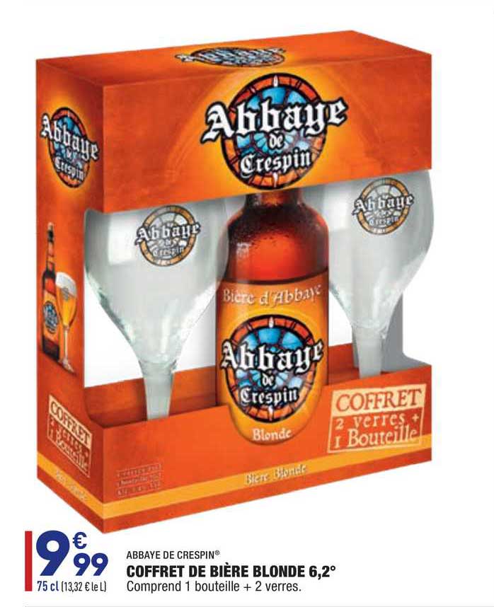 abbaye de crespin coffret de bière blonde 6.2°