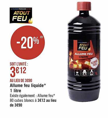 allume feu liquide 1 litre