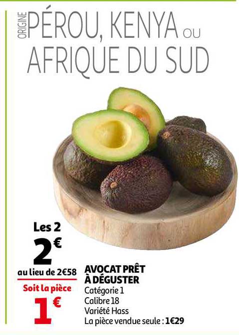 avocat prêt à déguster