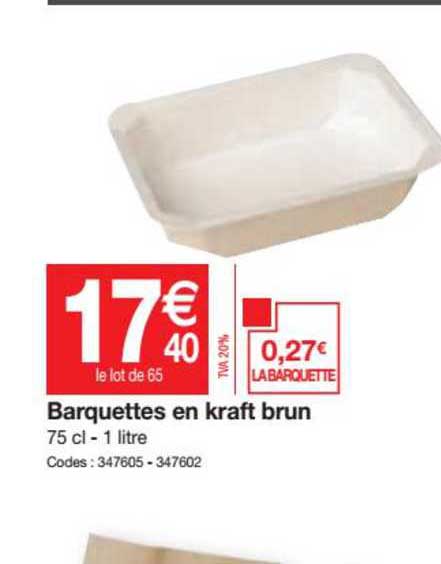 Barquettes En Kraft Brun