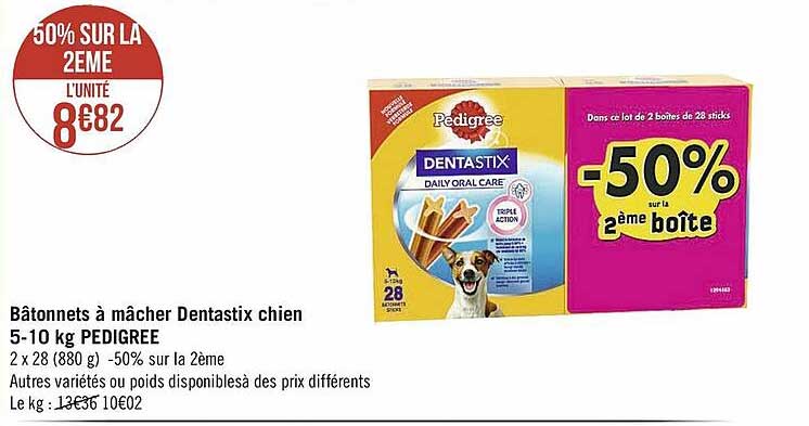 Batonnets A Macher Dentastix Chien 5-10 Kg Pedigree