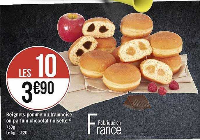 Beignets Pomme Ou Framboise Ou Parfum Chocolat Noisette