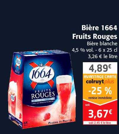 Bière 1664 Fruits Rouges
