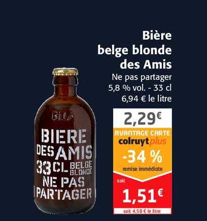 bière belge blonde des amis