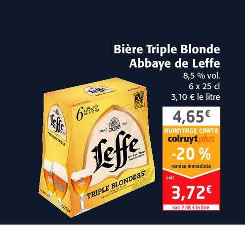 Bière Triple Blonde Abbaye De Leffe
