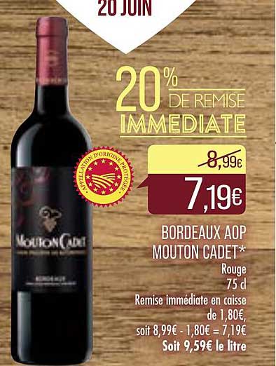 bordeaux aop mouton cadet